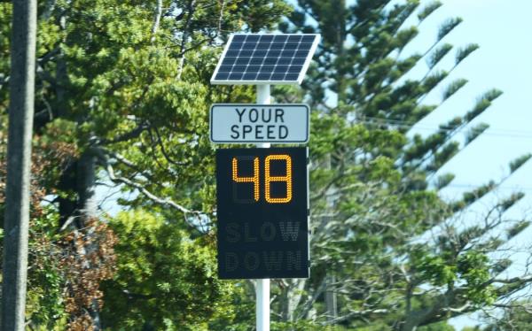 Speed sign north of Otaki.