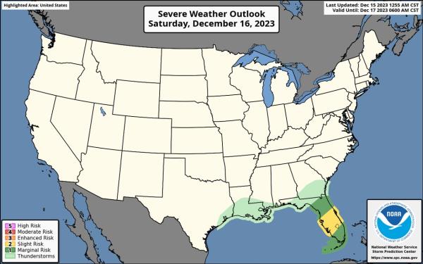 Saturday severe weather outlook