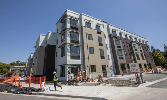 Work co<em></em>ntinues on the first phase of the affordable senior housing project at the former Journey's End mobile home park on Mendocino Avenue in Santa Rosa as it’s nearing completion and residents are expected to begin moving in this summer. Photo taken Wednesday, April 19, 2023. (Chad Surmick / The Press Democrat file)