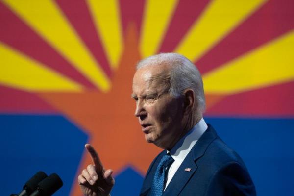 President Joe Biden delivered remarks on protecting democracy and ho<em></em>noring the legacy of the late Sen. John McCain (R-Ariz.) in Tempe, Arizona, on Thursday.