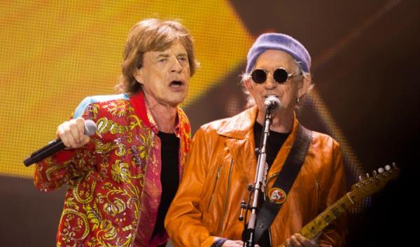 Mick Jagger and Keith Richards of the Rolling Sto<em></em>nes perform live on July 7, 2022, in Amsterdam.